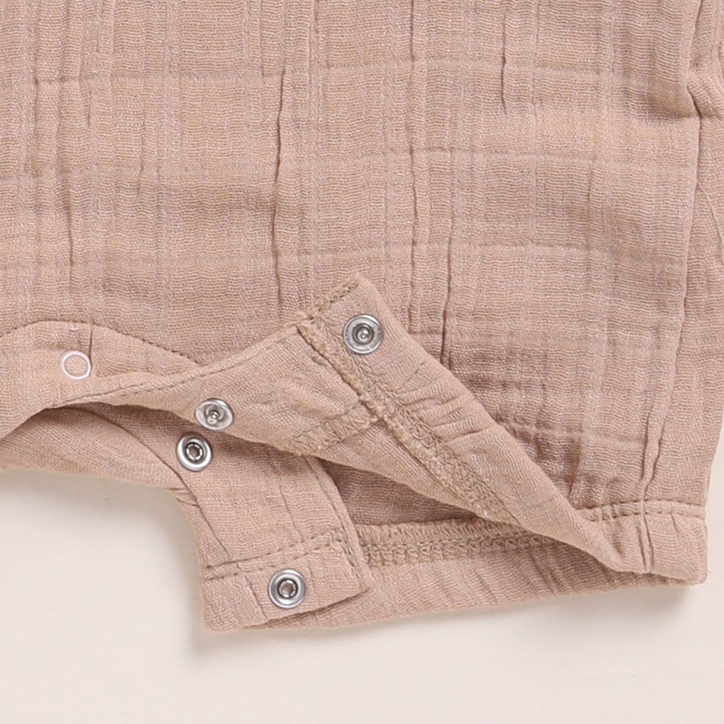 Latte + Cocoa Whisper Organic Muslin Half Romper Pack Of 2