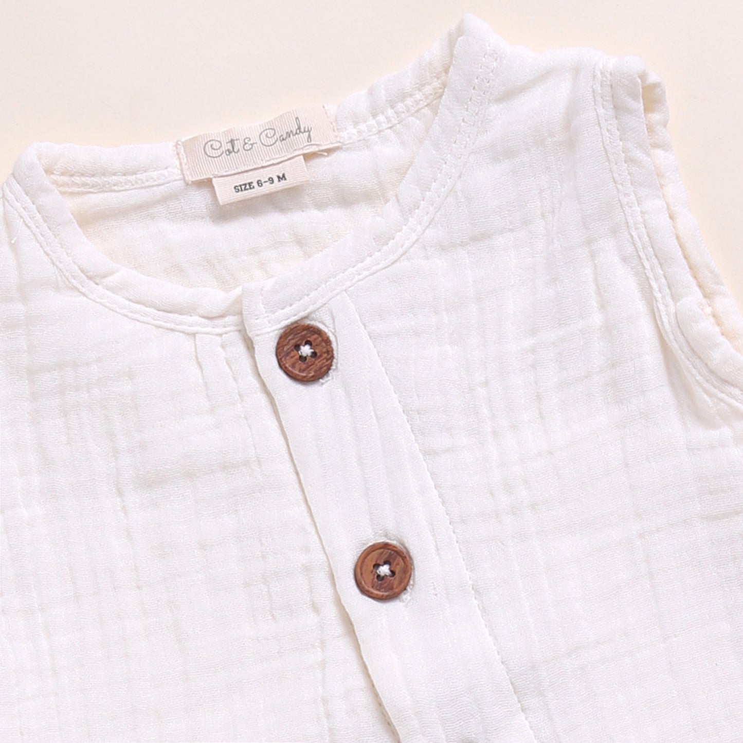 Milk + Lilac Organic Muslin Half Romper Pack Of 2