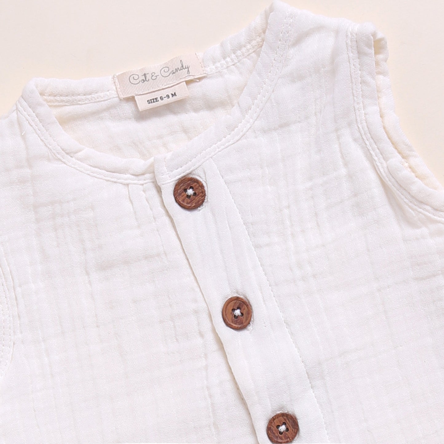 Milk + Cocoa Whisper Organic Muslin Half Romper Pack Of 2