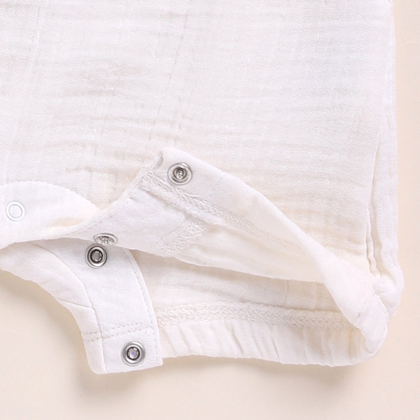 Milk + Lilac Organic Muslin Half Romper Pack Of 2