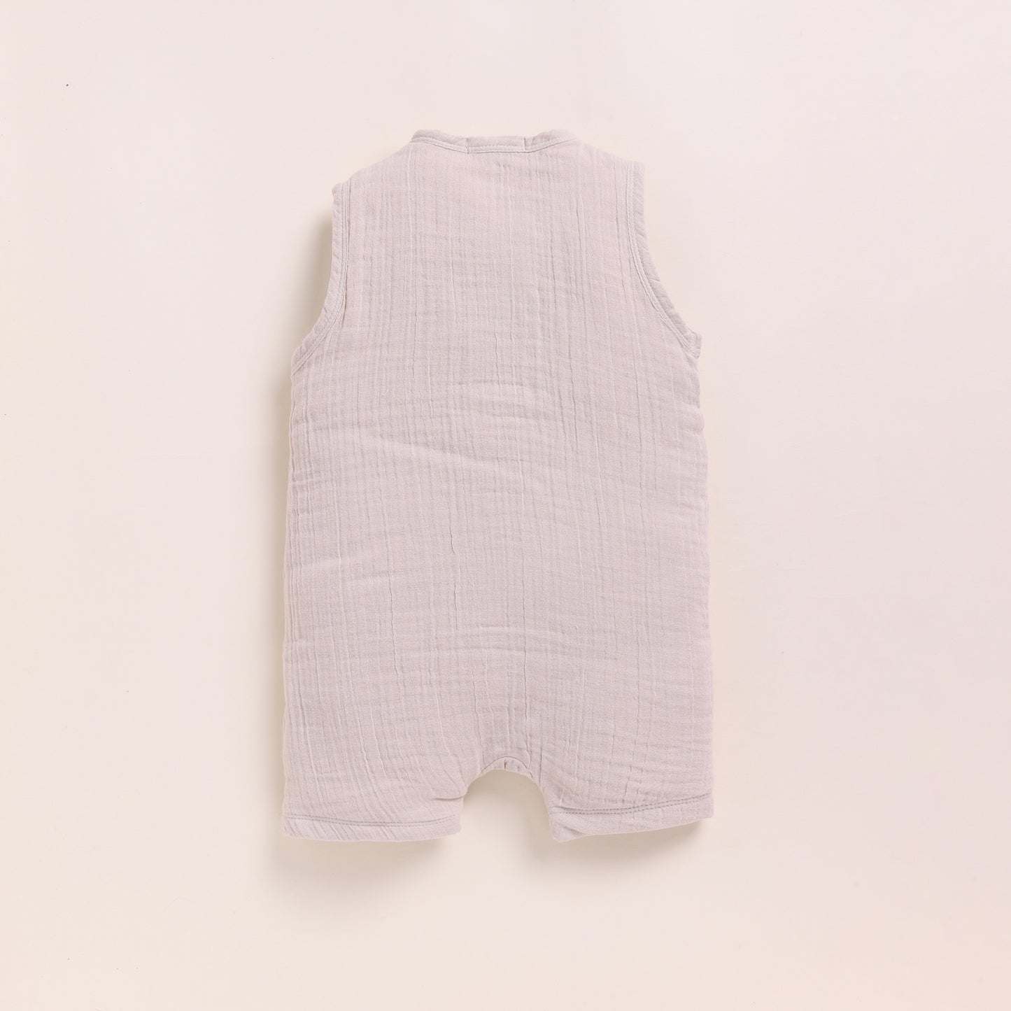 Oatmeal + Ginger Organic Muslin Half Romper Pack Of 2