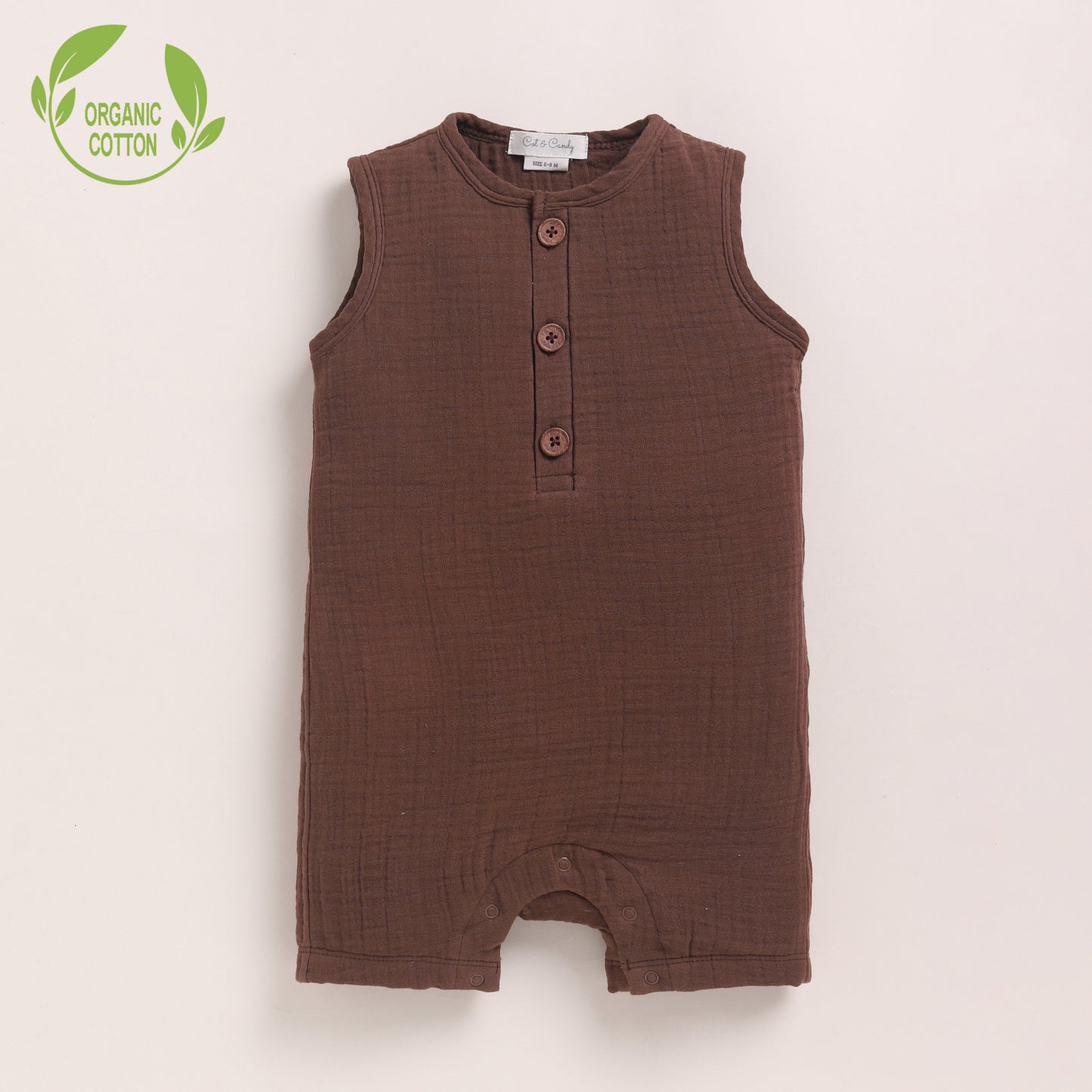 Milk + Cocoa Whisper Organic Muslin Half Romper Pack Of 2