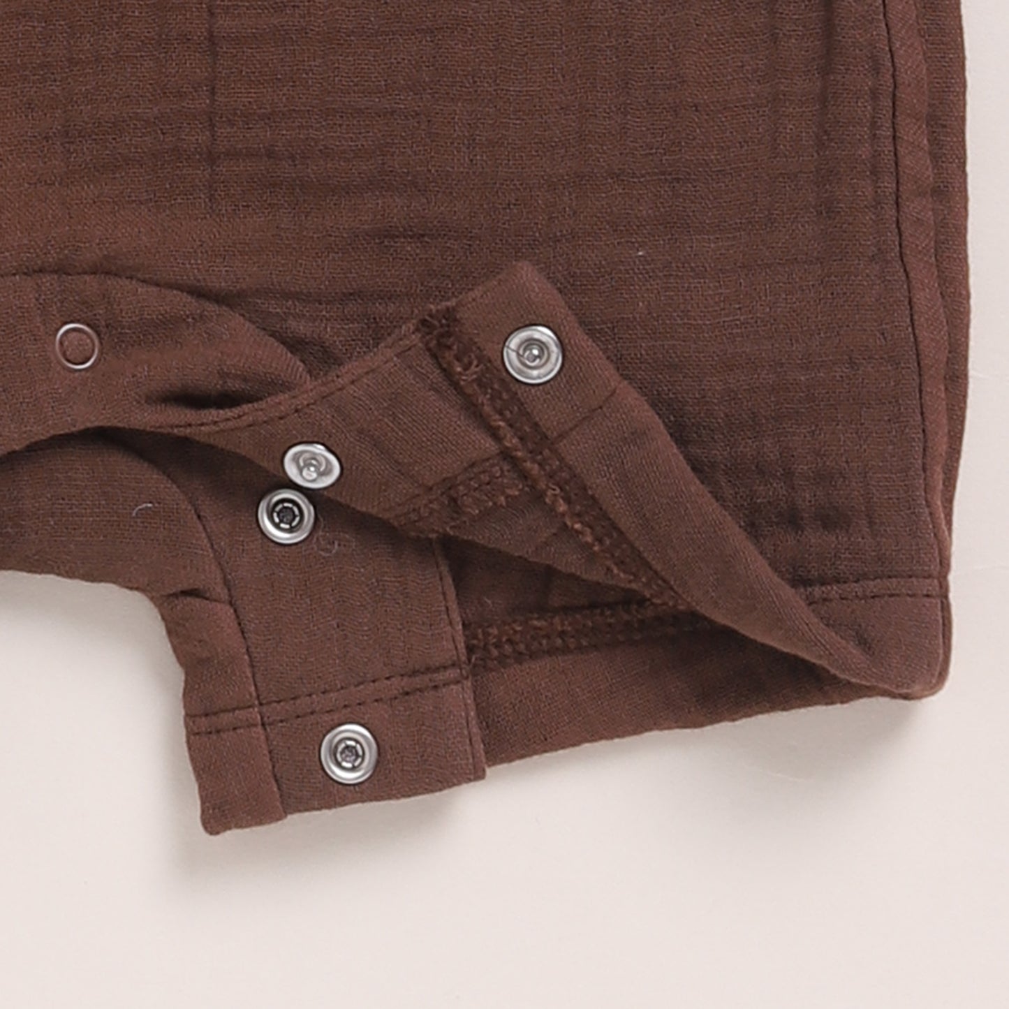 Latte + Cocoa Whisper Organic Muslin Half Romper Pack Of 2