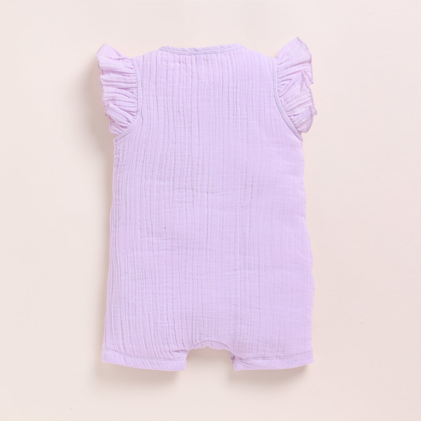 Milk + Lilac Organic Muslin Half Romper Pack Of 2