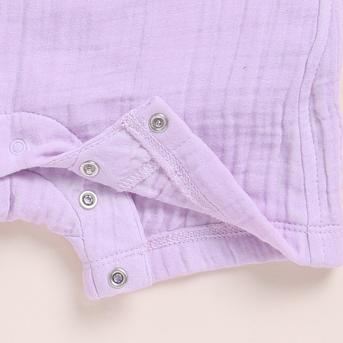 Milk + Lilac Organic Muslin Half Romper Pack Of 2