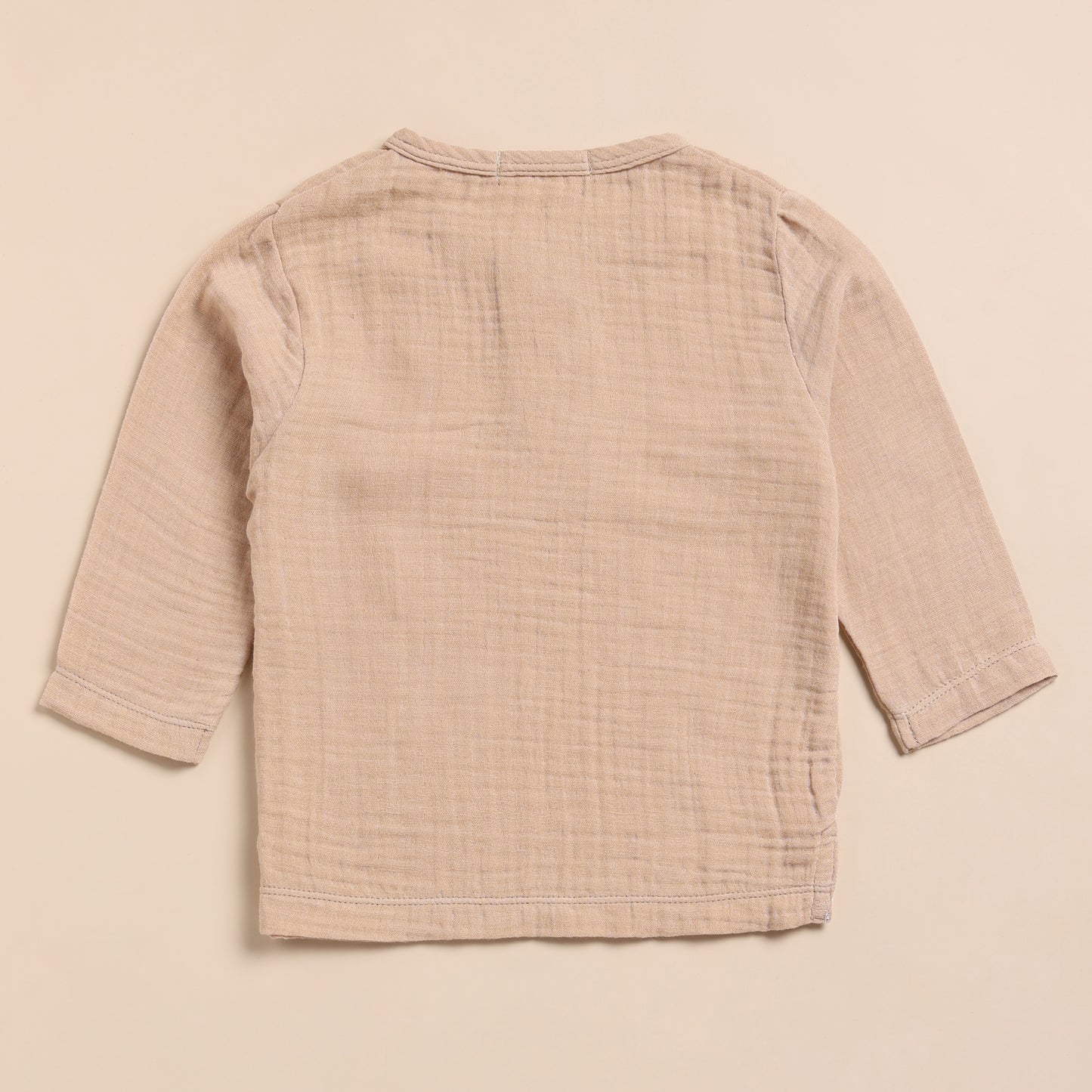 Organic Muslin Long Sleeve Henley T-Shirt