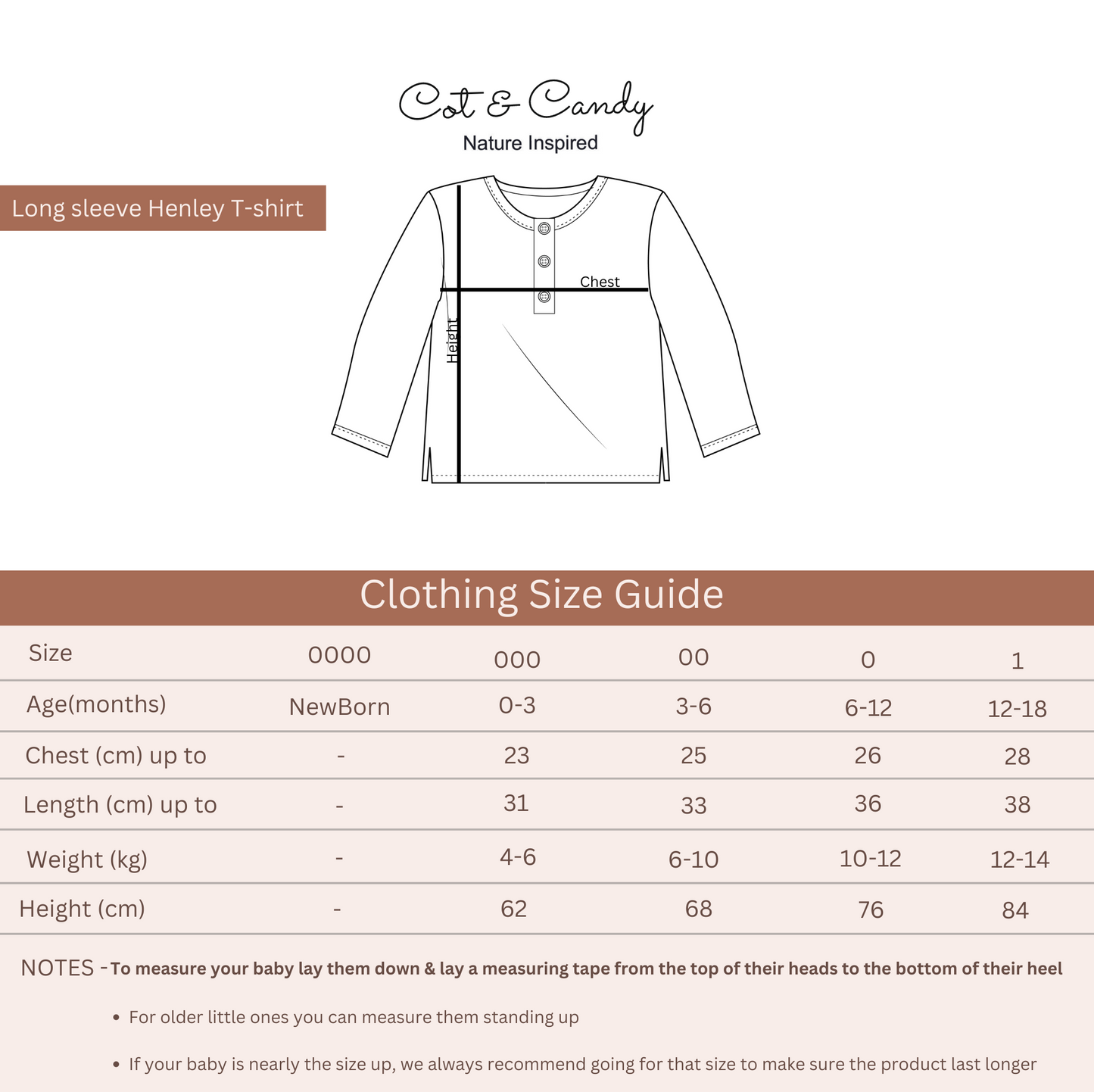 Oatmeal + Cocoa Whisper Organic Muslin Long Sleeve Henley Tshirt With Lounge Pant Set