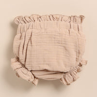 Load image into Gallery viewer, latte Organic Muslin High Waist Bloomer for infants baby
