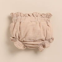 Load image into Gallery viewer, latte Organic Muslin High Waist Bloomer for newborn baby
