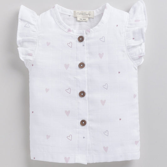 Little Heart Print Organic Jabla Top