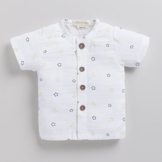 Moon Star Print Organic Jabla Top