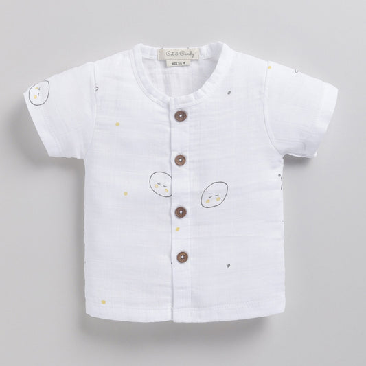 Yellow Moon Print Organic Jabla Top