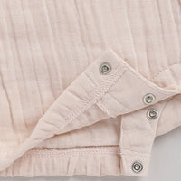 Load image into Gallery viewer, Petal Pink Organic Muslin Half Romper
