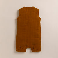 Load image into Gallery viewer, Muslin Half Romper - Ginger
