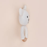 Load image into Gallery viewer, White Organic Baby Rattle Toy
