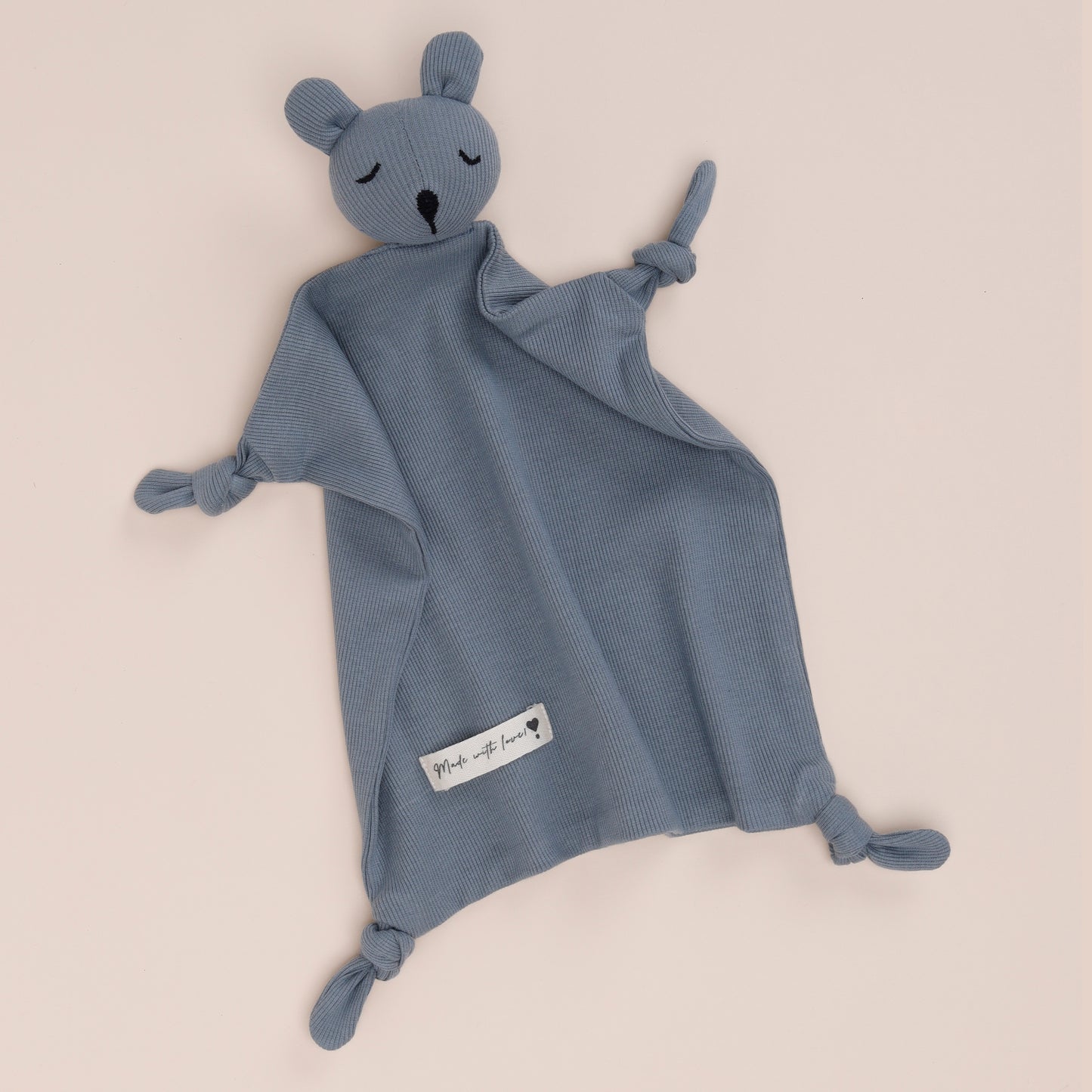 Construction Organic Long Sleeve Bodysuit With Denim Leggings and Security Toy