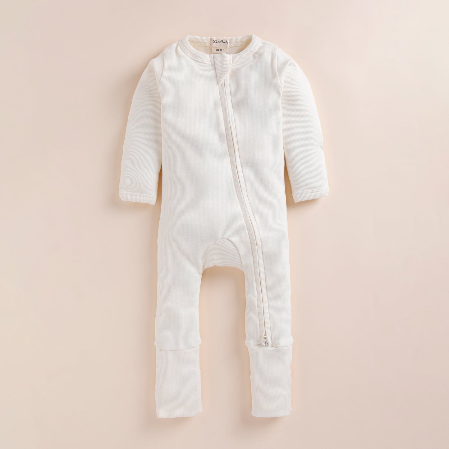 Milk + Blush Pink + Nostalgia Rose Organic Zipsuit
