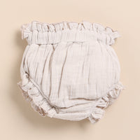 Load image into Gallery viewer, oatmeal Organic Muslin High Waist Bloomer for newborn baby
