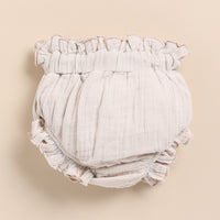 Load image into Gallery viewer, oatmeal Organic Muslin High Waist Bloomer for infants baby
