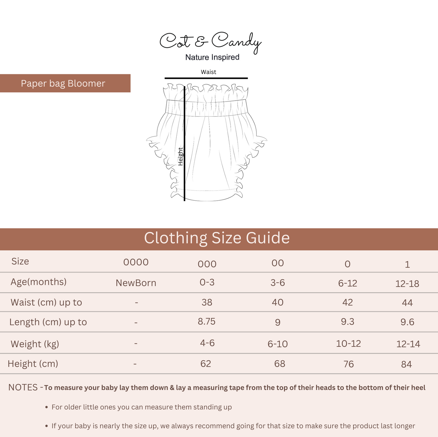 Organic Muslin High Waist Bloomer for newborn to 18 months baby