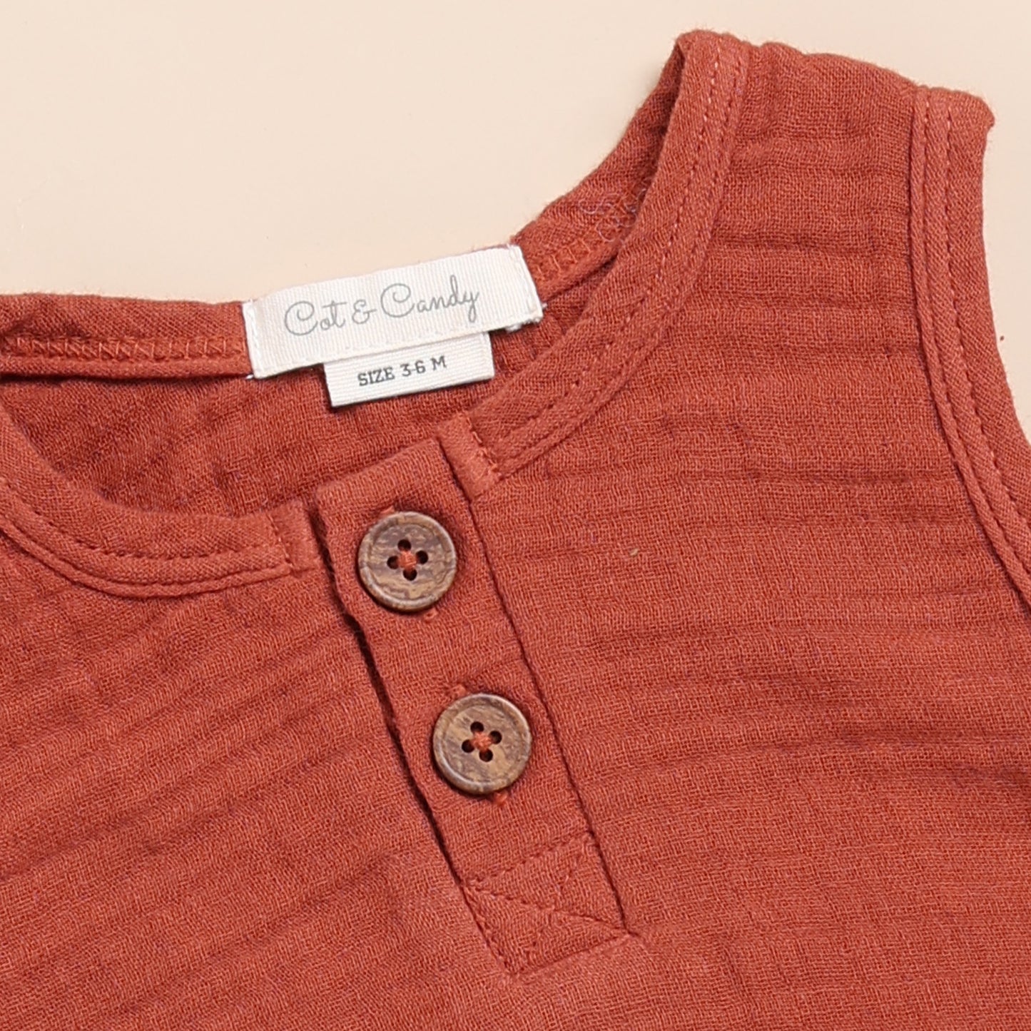 Olive + Picante Organic Muslin Bubble Romper