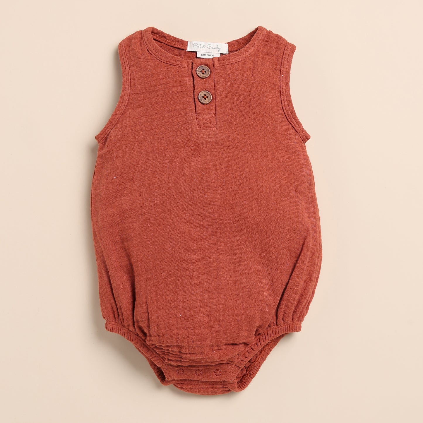 Olive + Picante Organic Muslin Bubble Romper