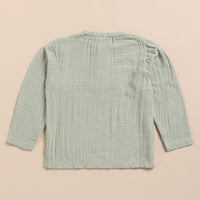 Load image into Gallery viewer, Sage Organic Muslin Long Sleeve Henley Tshirt With Lounge Pant Set
