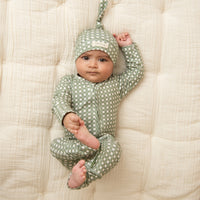 Load image into Gallery viewer, Mineral Gingham Organic Zipsuit

