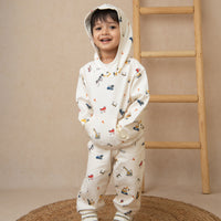 Load image into Gallery viewer, Buy Construction Organic Fleece Over Size Hoodie for your 3-6 months baby - CotandCandyBaby
