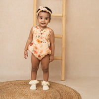 Load image into Gallery viewer, Buy Flora Organic Muslin Bubble Romper for your 0-3 months baby - CotandCandyBaby
