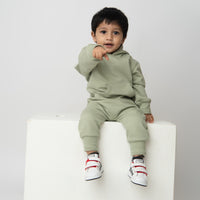 Load image into Gallery viewer, Buy tea spice color organic fleece hoodie &amp; jogger set for your 3-6 months baby - CotandCandyBaby
