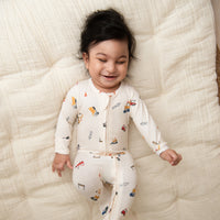 Load image into Gallery viewer, Order Construction Organic Footed Sleepsuit for your 6-12 months baby - CotandCandyBaby
