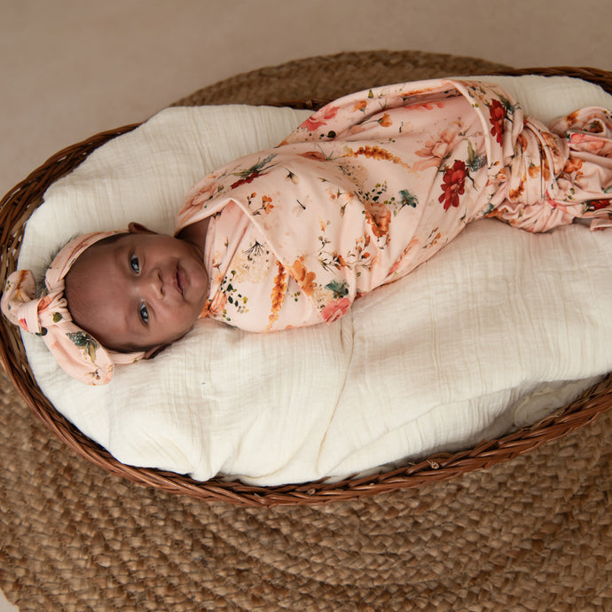 Find Flora Organic Swaddle Wrap for your 0-6 months baby - CotandCandyBaby