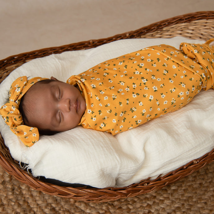 Shop Vintage Floral Organic Swaddle Wrap for your 0-6 months baby - CotandCandyBaby