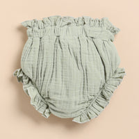 Load image into Gallery viewer, Sage Organic Muslin High Waist Bloomer for newborn baby
