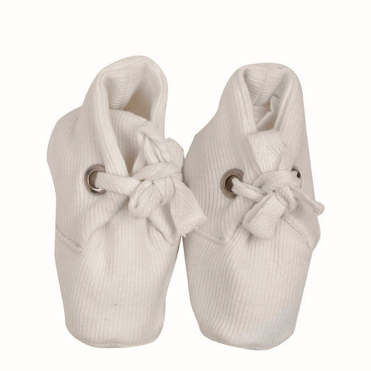 Star White Organic Baby Booties