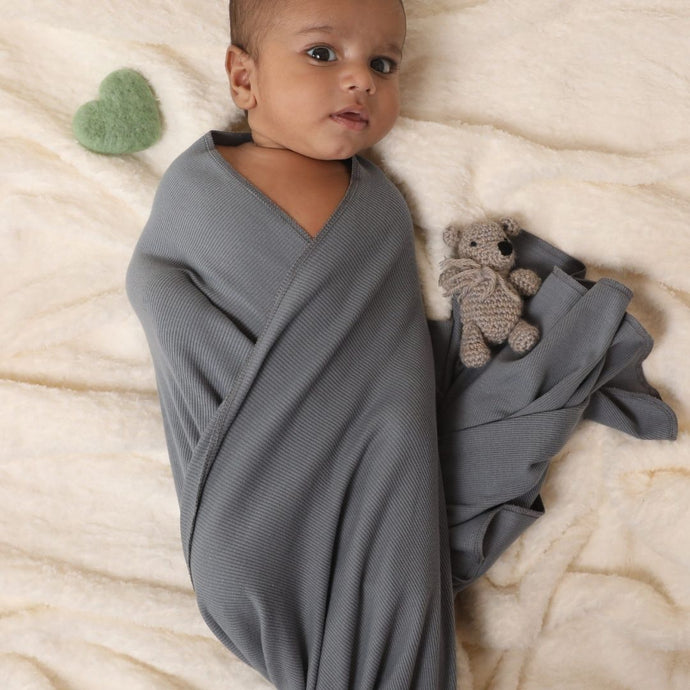 Aqua Organic Rib Swaddle Wrap