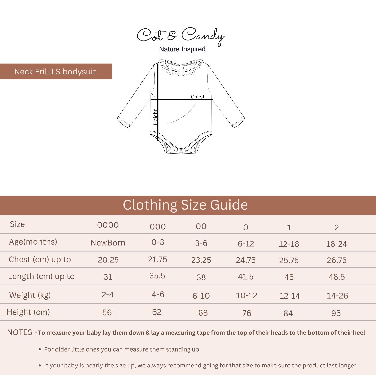 Find Flora Organic Neck Frill Long Sleeve Bodysuit for your 0-24 months baby - CotandCandyBaby