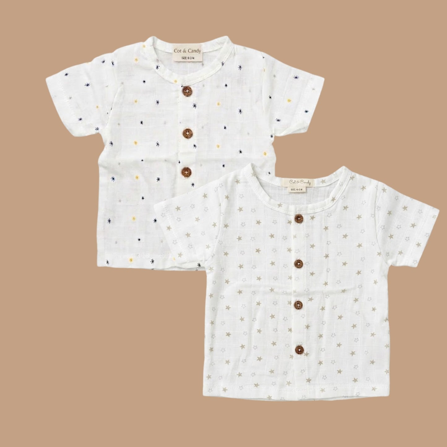 Printed Organic Muslin Jhabla Top Pack Of 2