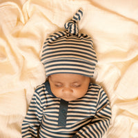 Load image into Gallery viewer, Teal Stripe Organic Beanie
