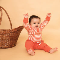 Load image into Gallery viewer, Long Sleeve Bodysuit - Berry Stripe

