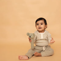 Load image into Gallery viewer, Dewkist Stripe Organic Long Sleeve Bodysuit
