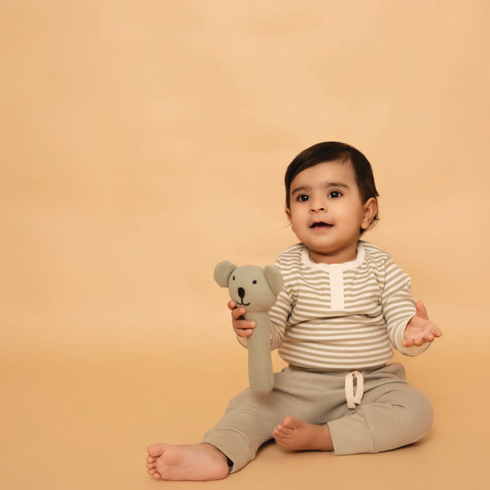 Dewkist Stripe Organic Long Sleeve Bodysuit