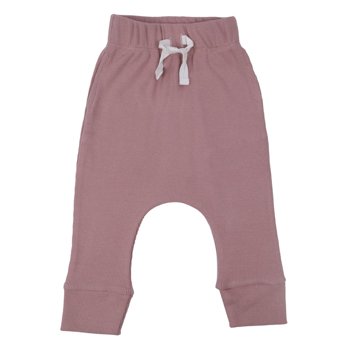 Blush Pink Organic Drawstring Pant for 0-6 months baby