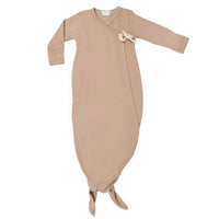 Load image into Gallery viewer, Solid latte gown and beanie set
