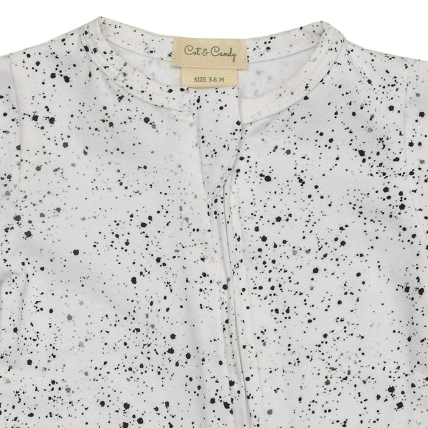 Dalmatian Print Organic cotton Long sleeve Zip suit for baby girl