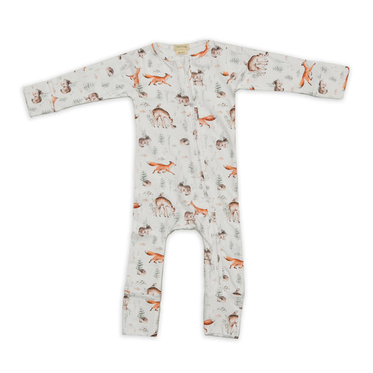 Fox Collection Organic Zip Suit for newborn baby