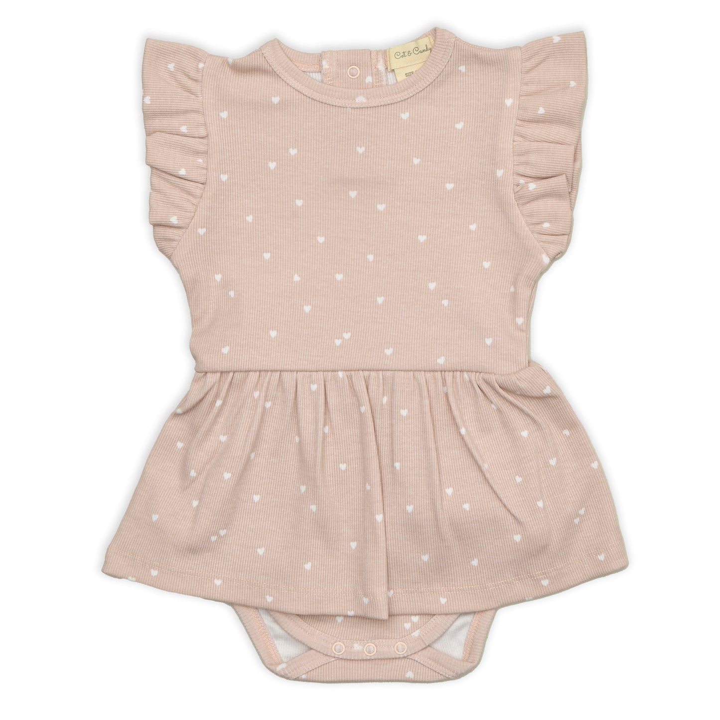 Heart Print Organic Skater Dress