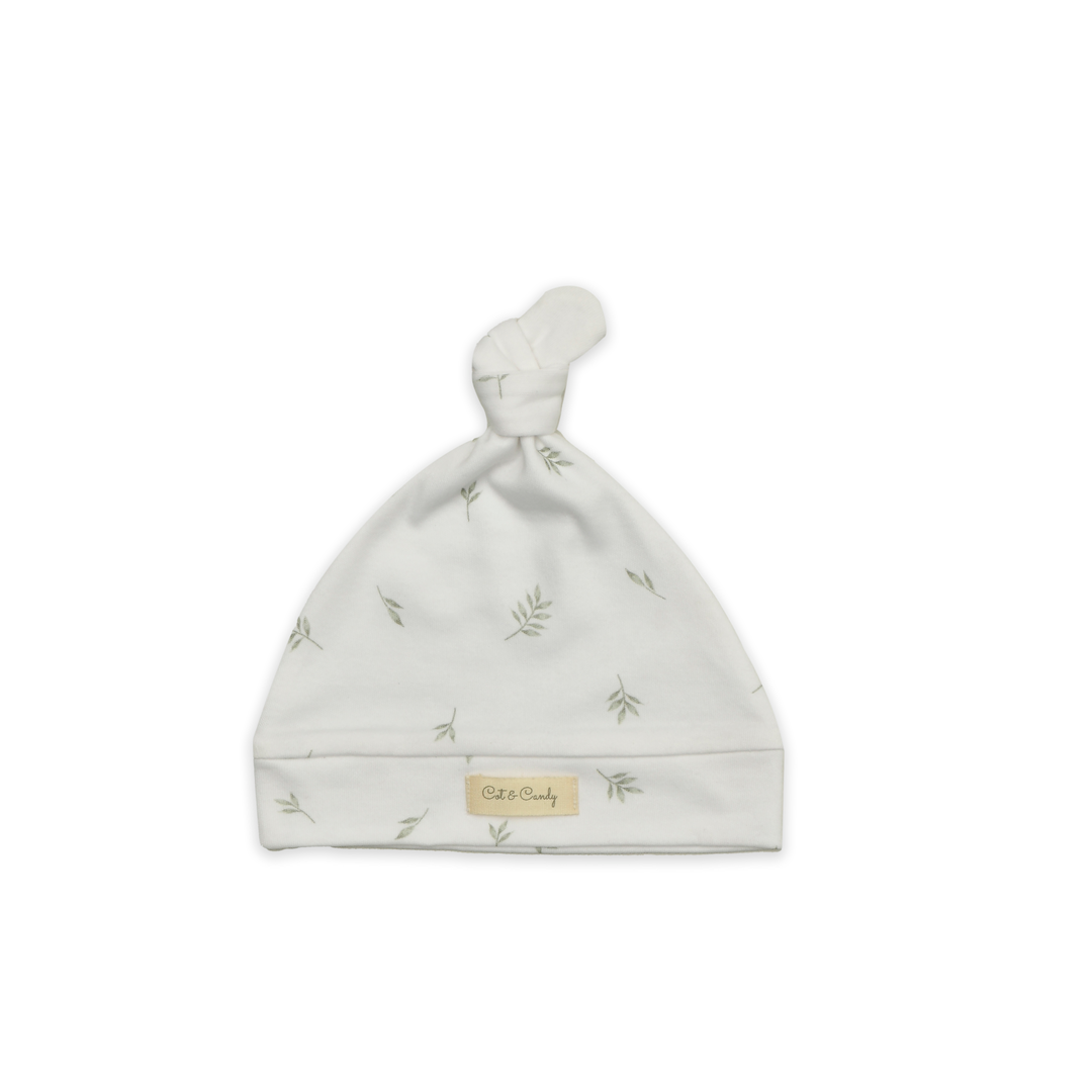 Leaf Print Organic Beanie