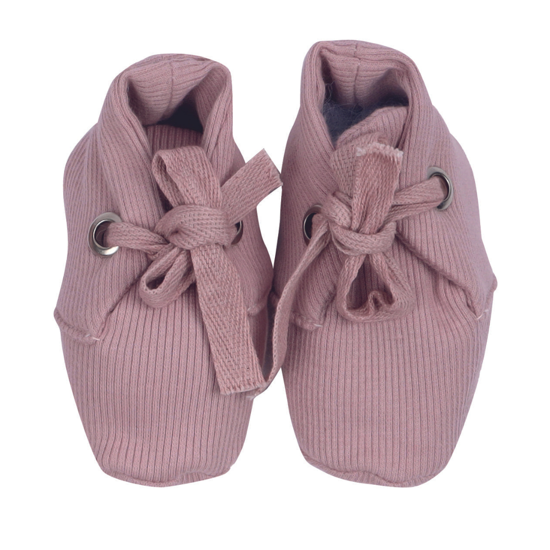 Blush Pink Organic Baby Booties